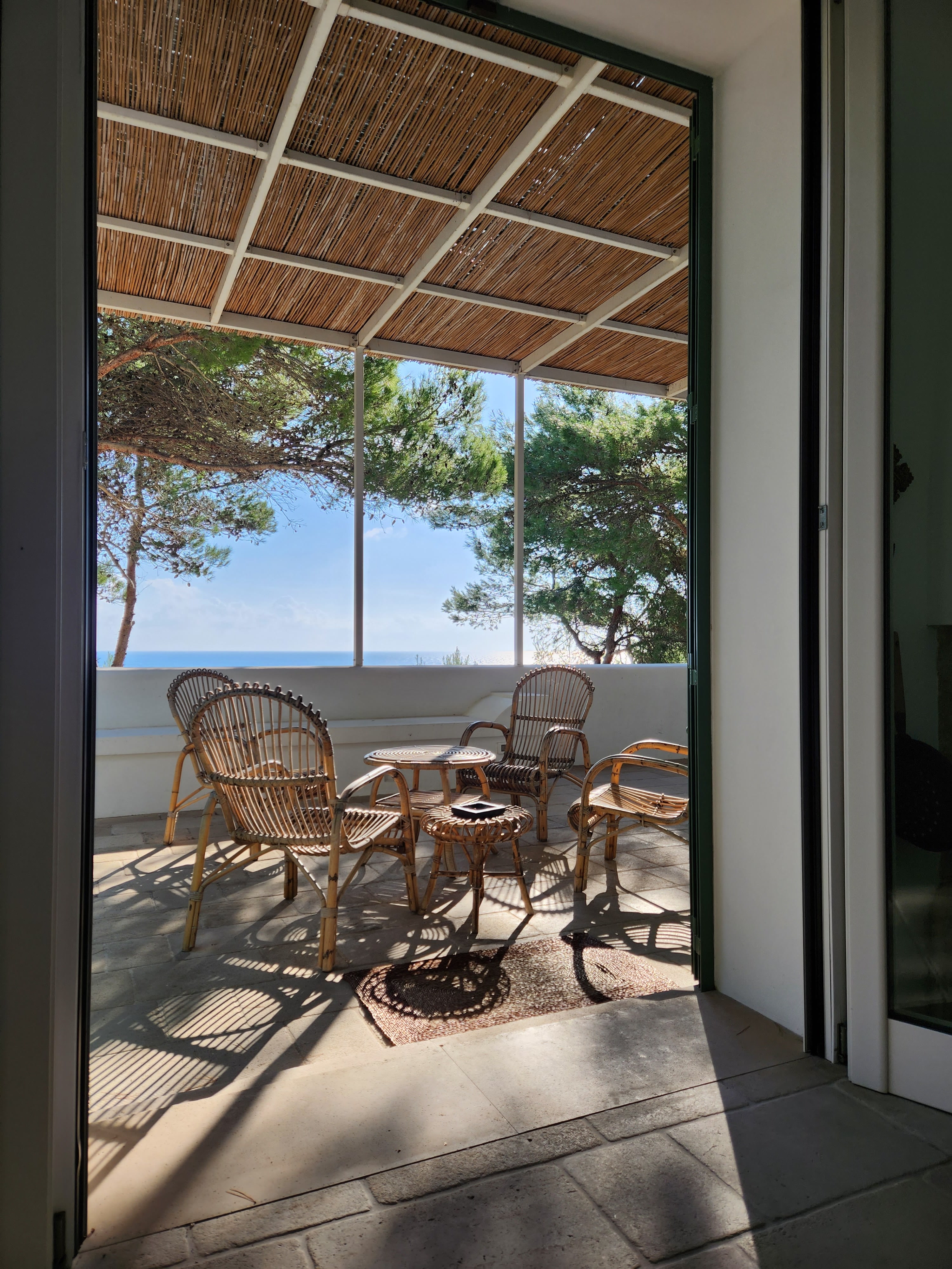 Main terrace outdoor lounge with sea view